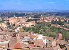 Rooftop view over Siena