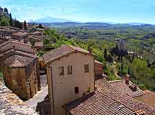 Rooftop photo showing Montepulciano