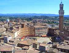 Aerial photograph of the Piazza del Campo