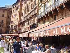 Photograph showing al fresco diners enjoying a meal