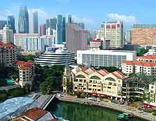 View of Singapore's busy Clarke Quay