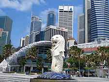 Picture of Singapore's famous Merlion fountain