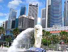 Image of Singapore's iconic Merlion fountain