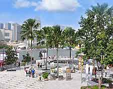 Photo showing the waterfront Merlion Park