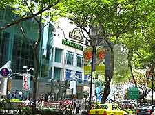 Picture of taxi transport on Orchard Road, Singapore City