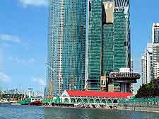 Riverside view of skyscrapers