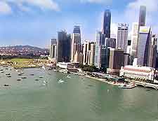 View of the towering Singapore skyline