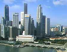 View of the waterfront skyscrapers and accommodation