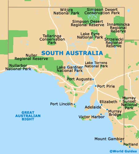 South Australia map