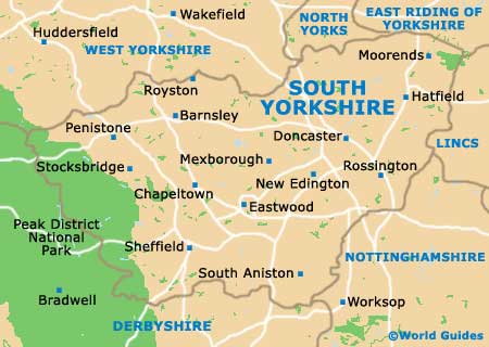South Yorkshire map