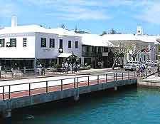View of the bridge to Ordnance Island, next to King's Square