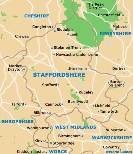 Staffordshire Map