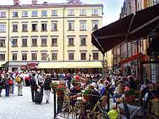 View of al fresco tables