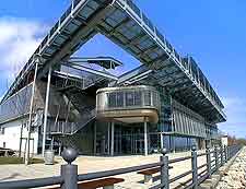 Photograph showing the modern architecture at the National Glass Centre