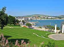 View of the Jurassic coastline at Swanage, Dorset, England, UK