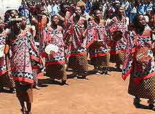 Further picture of traditional dancing demonstration