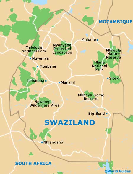 Small Swaziland Map