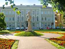 Photo of central building and statue