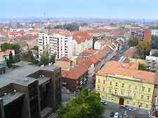 Aerial picture of the cityscape