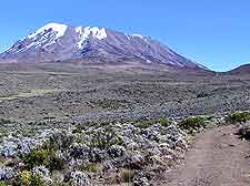 Picture showing the outline of Mount Kilimanjaro, from Tanzania, Africa