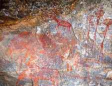 Photo showing some of the ancient Kondoa Irangi Rock Paintings