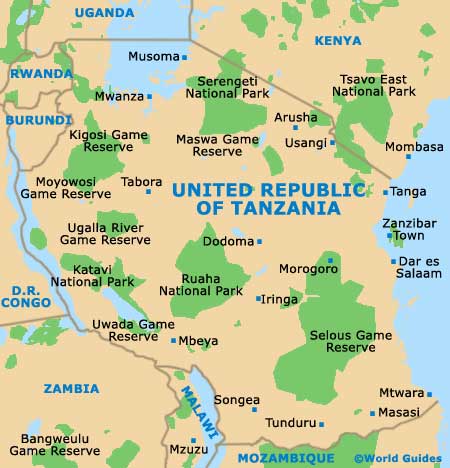 Small Tanzania Map