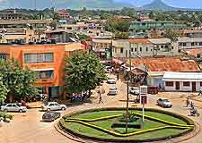 View of roundabout in the city of Morogoro, located in the southern highlands