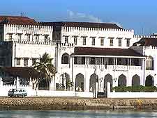 Waterfront view of the Sultan's Palace in Zanzibar