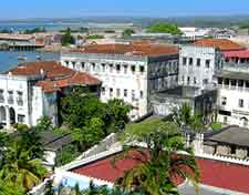Photograph showing the Sultan's Palace in Zanzibar
