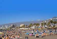 Photo of beachfront on the Spanish island of Tenerife, a popular package holiday destination