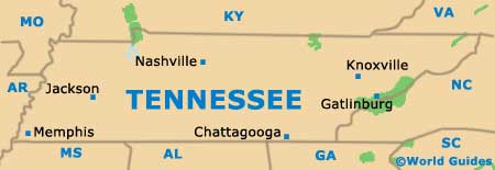 Tennessee TN State Map