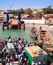 Picture of small ferry boats in Bakau