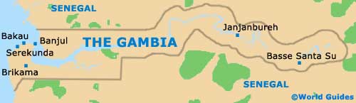 Small The Gambia Map