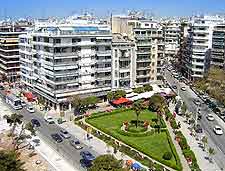 Aerial image of central plaza