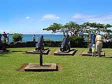 Fort James view, showing the cannons and gardens