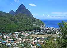 Saint Lucia photograph, showing the coastline