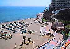 View from hotel of the beach