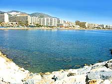Photograph showing a beach area of Torremolinos