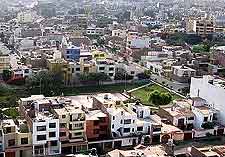 Aerial view of the Peruvian cityscape
