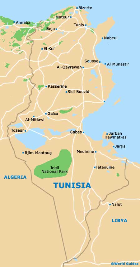 Tunisia map