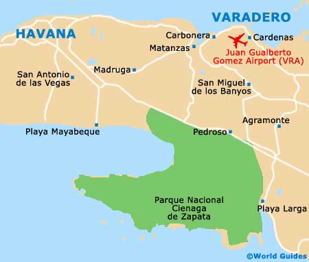 Varadero map