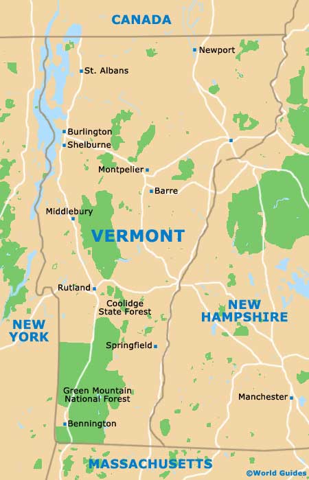 Vermont map