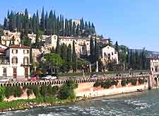 City picture of the Adige River