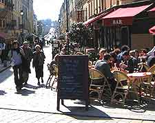 Photo of pavement cafe and diners