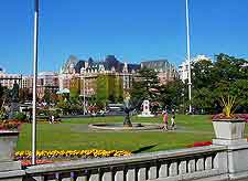 Picture of central gardens, with the Fairmont Hotel in the distance