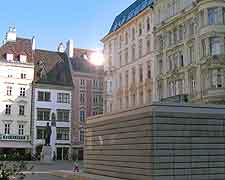 View showing Holocaust Memorial on the Judenplatz