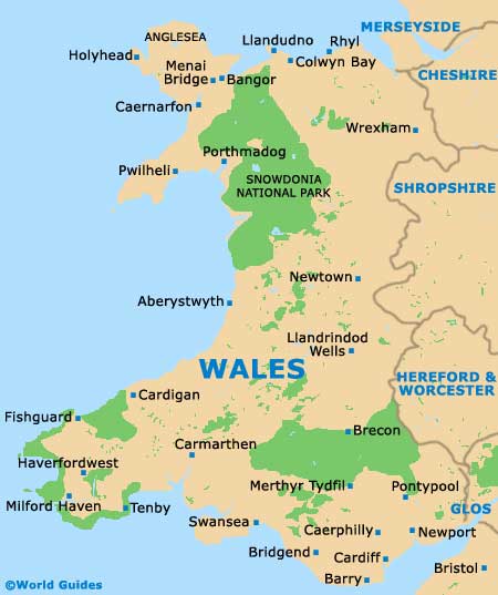 Wales map
