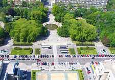 Aerial picture of the road network