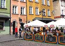 View of cafes in the Old Town