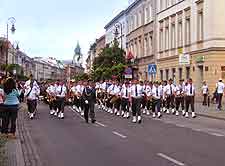 Picture showing seasonal parade through the streets